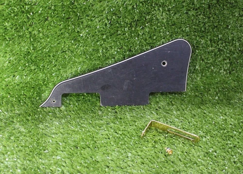 Allparts Black 3 Ply Pickguard For Gibson Les Paul Custom w/ Gold Bracket
