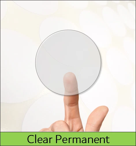 GO2PRODUCTS LIMITED Clear Plastic Circle Labels on A4 Sheets | Round Waterproof A4 Polyester Sticker