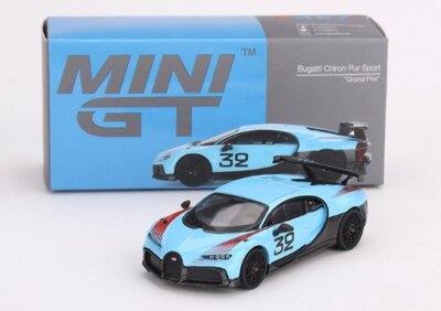 Modèle Réduit Bugatti Chiron Pur Sport #32 - Mini GT échelle 1:64 - Neuf - Grand Prix