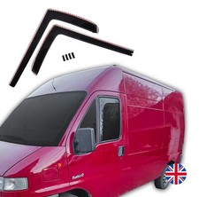 Wind Deflectors Fits Fiat Ducato PB / C / J 1994-2006 2-Pcs Set Tinted Black