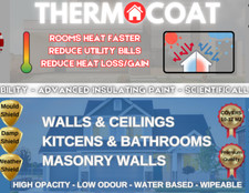 2.5 LITRE THERMOCOAT BRILLIANT WHITE Anti Condensation Insulating Paint Damp.