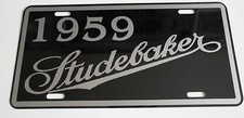 1959 59 Studebaker Metal License Plate Golden Hawk Lark Champion President Truck