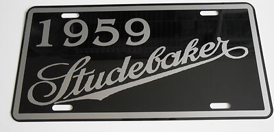 1959 59 STUDEBAKER Metal License Plate Golden Hawk Lark Champion President Truck