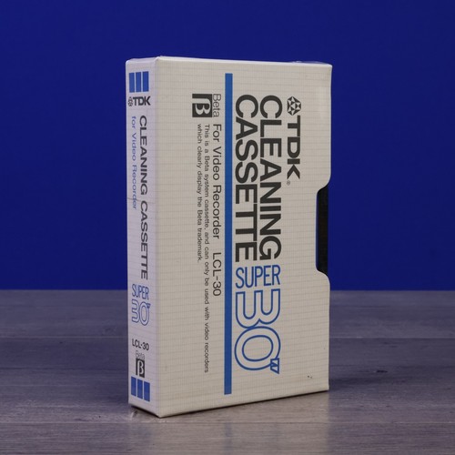 Vintage TDK LCL30 Betamax VCR Head Cleaning Cassette Tape Super 30