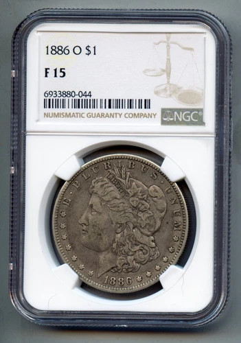 1886 O Morgan Silver Dollar NGC F 15