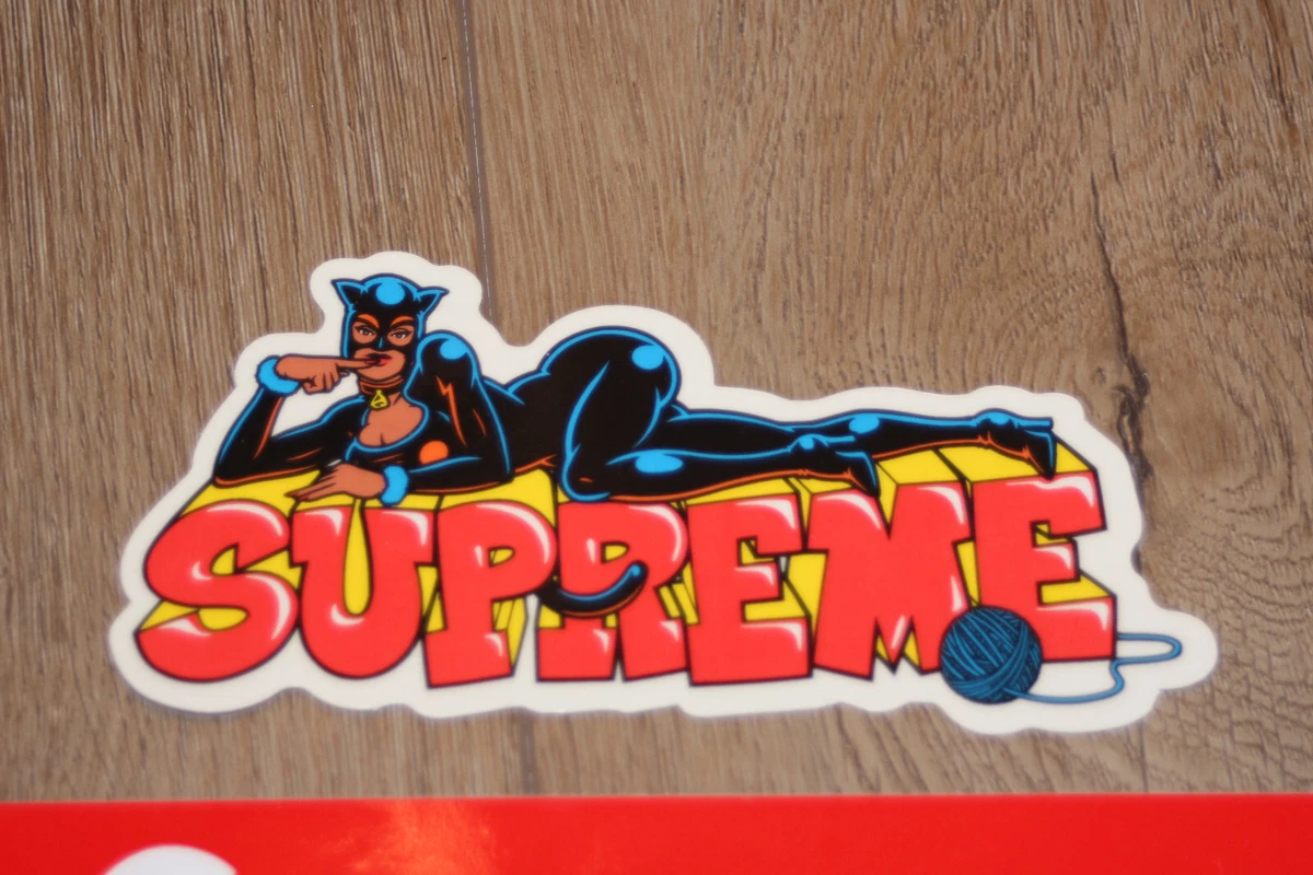 Authentic Supreme Stickers Decals Red Box Logo & Gold Box Logo & Catwomen LOT
