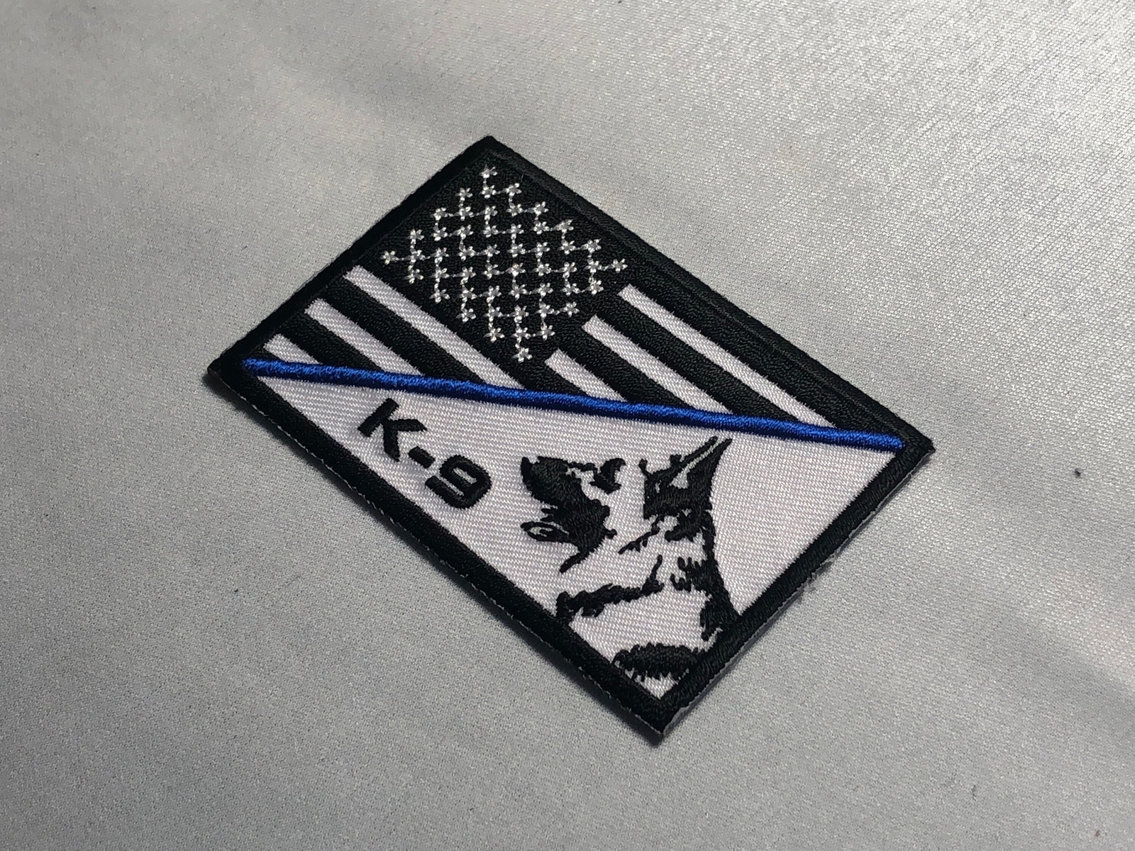 K9 half flag GSD Dog Paw Canine Black Swat Cut Patch Usa Morale Star ...