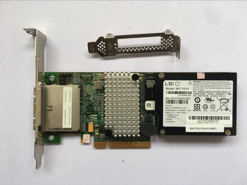 LSI MegaRAID 9280-8e MD2 8-Port Ext. 6Gb/s PCIe SAS SATA RAID Card+Battery