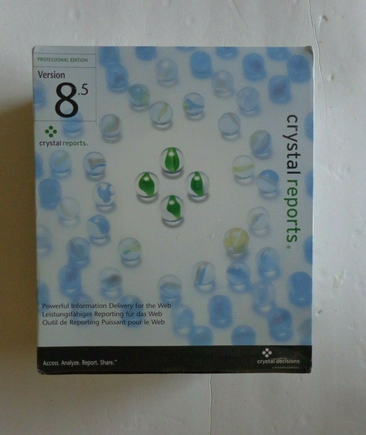 Crystal Reports 8.5 Professional For Windows (New Factory Sealed Retail Box)
