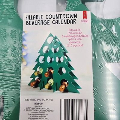 2X Wooden Green Tree fillable Advent Xmas Countdown beverage Calendar  16" X 16" | eBay