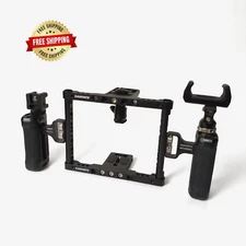 CAMVATE Handheld Cage Kit /Quick Release & Adjustable Dual Handgrip x 5" monitor