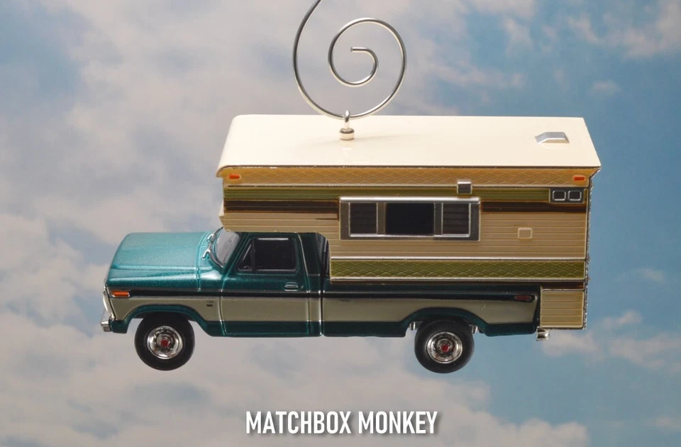 Casa rodante Ford F-250 1978 cámper camioneta pickup techo árbol de Navidad adorno F250 Adorno Foto 3 de 4