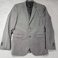 H M Blazer Mens 38R Grey Regular Fit Stretch Sport Coat 2 Button Suit Jacket