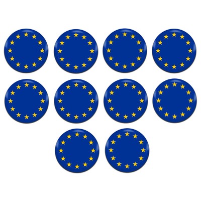 10x EU Flagge Politik Rest Brexit 25mm / 1 Zoll D Pin Button Anstecker