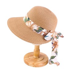 Mujeres Dama Sombrero para el Sol Paja Primavera Verano Flojo Playa Ala Ancha Gorra con Lazo de Cinta