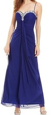 ONYX NITE Blue Embellished Sweetheart A-Line Formal Gown 6 NEW 119