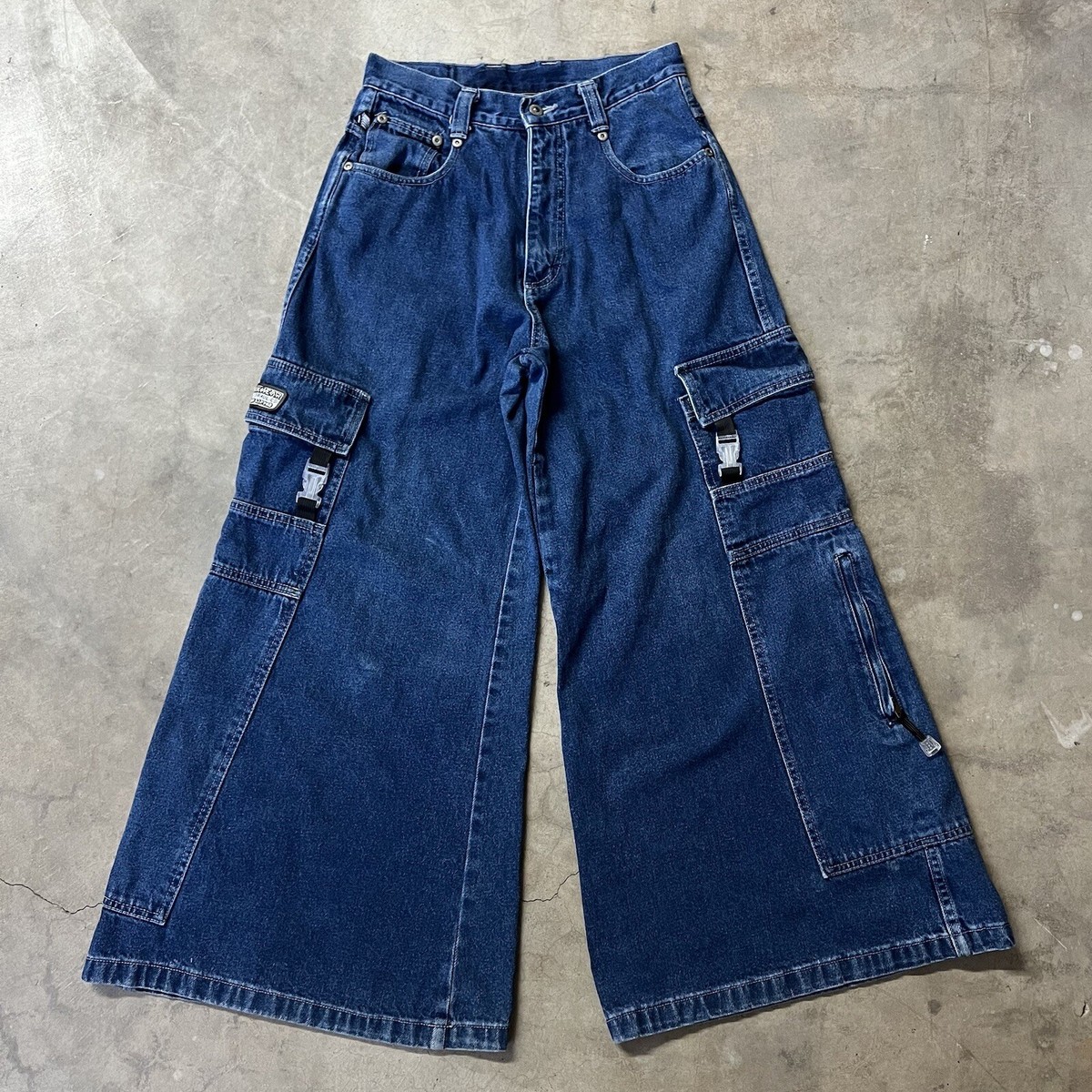 Vintage 90's KikWear Hydro BAGGY Cyber Grunge Jnco Wide-Leg Vintage 90's KikWear Hydro BAGGY Cyber Grunge Jnco Wide-Leg