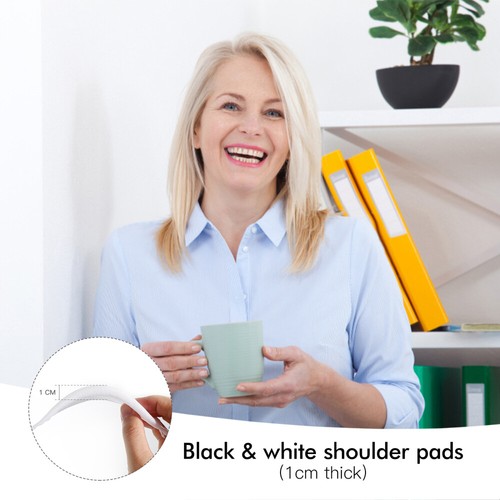 2Pairs Women Shoulder Pads Lightweight Adhesive Sponge Pads - Imagen 9 de 11