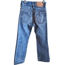 21x22 True Vintage Jeans Boys JC PENNEY 1970s Hippy Fade Flare Denim Distress