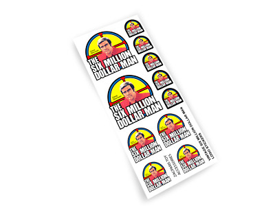 CUSTOM VINTAGE KENNER SIX MILLION DOLLAR MAN CLASSIC LOGO STICKERS