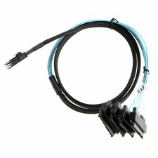 Mini SAS 36P SFF-8087 to 4 SFF-8482 Connectors With SATA Power Cable 3FT 0.5M