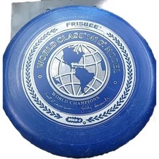 Vtg 80s Wham O Frisbee Scott Judy World Class 141 G Model Blue Flying Disc Used