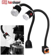 LED Flexible Work Light Lamp For Lathe CNC Milling Machine Magnetic/Fixed Base