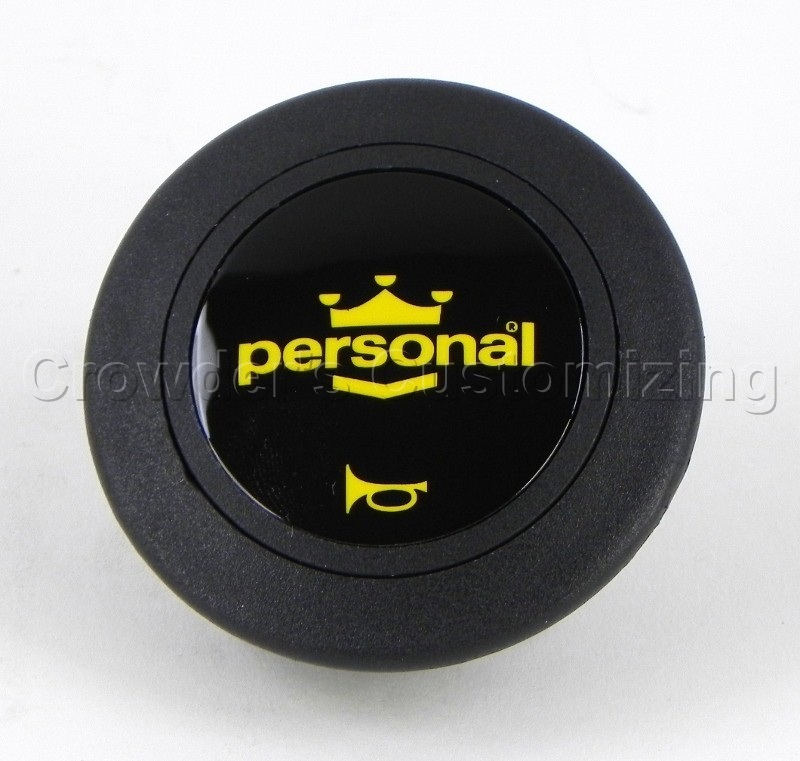 パーソナル　personal Personal Steering Wheel Horn Button 2 Contacts Black w/ Yellow