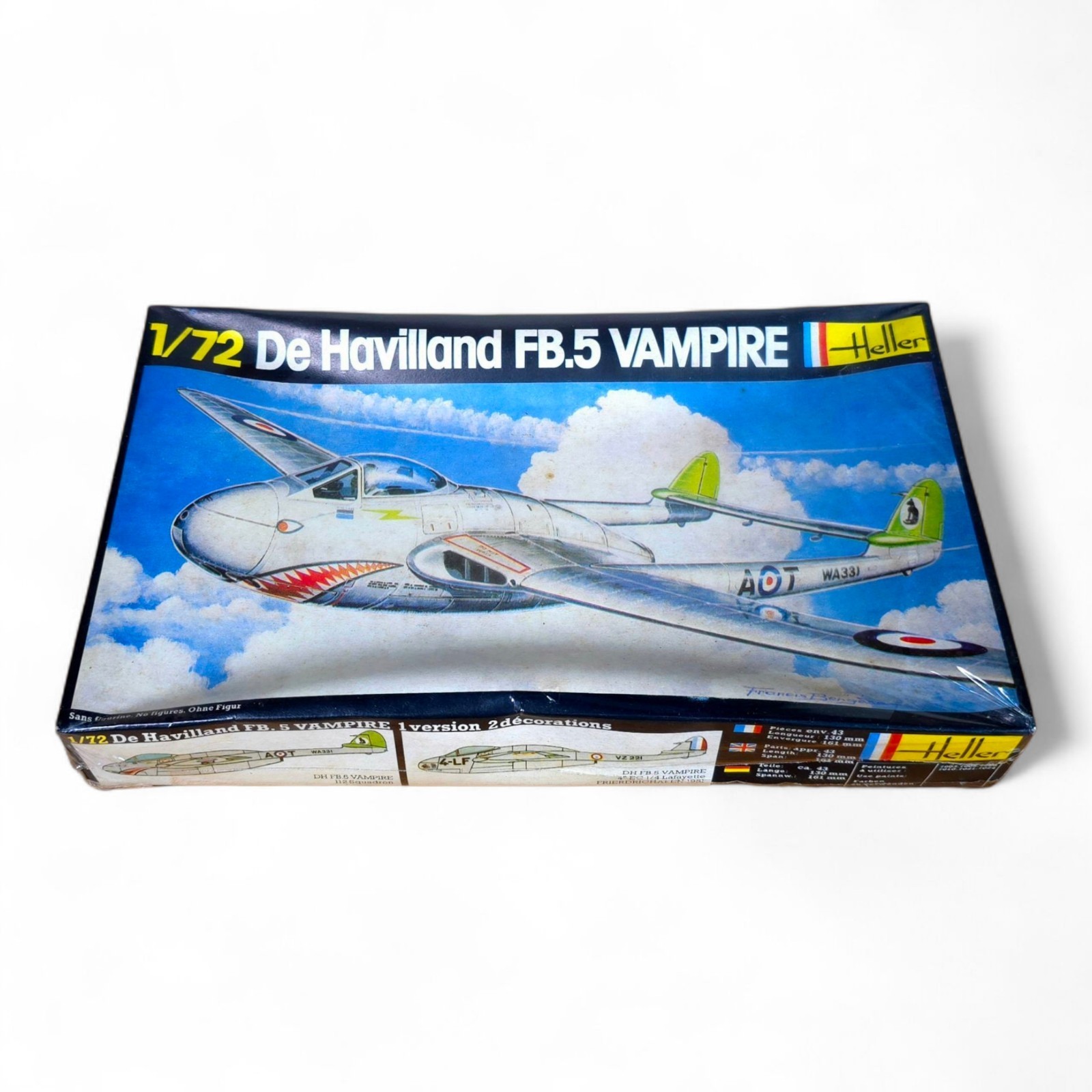 1979 Heller De Havilland FB.5 Vampire 1/72 Scale Kit 283 New Sealed Box² SeePics