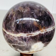 Natural Dream Amethyst Quartz Crystal Sphere Ball Healing 2480G