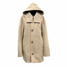 Used Y's Yohji Yamamoto Melton Wool Oversize Half Coat Jacket Blouson Hoody Hi