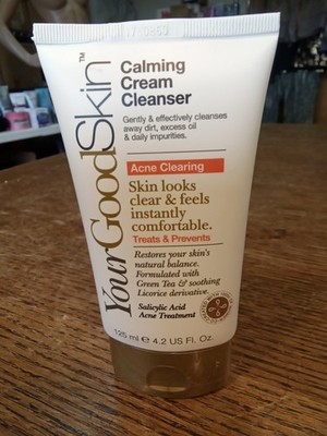 YourGoodSkin Calming Cream Cleanser  4.2fl Oz New Acne Clearing Acid Treatment 
