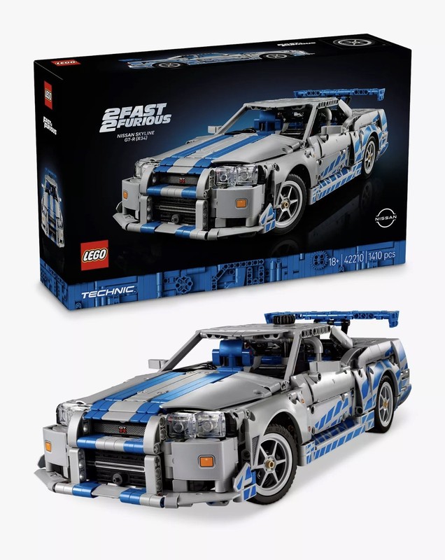 Lego Technic 42210 2 Fast 2 Furious Nissan Skyline GT-R (R34) Ages 18+ Brand New