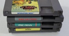 S-72 VINTAGE ORIGINAL NINTENDO NES PAC-MAN BREAKTHRU OPERATION WOLF ETC