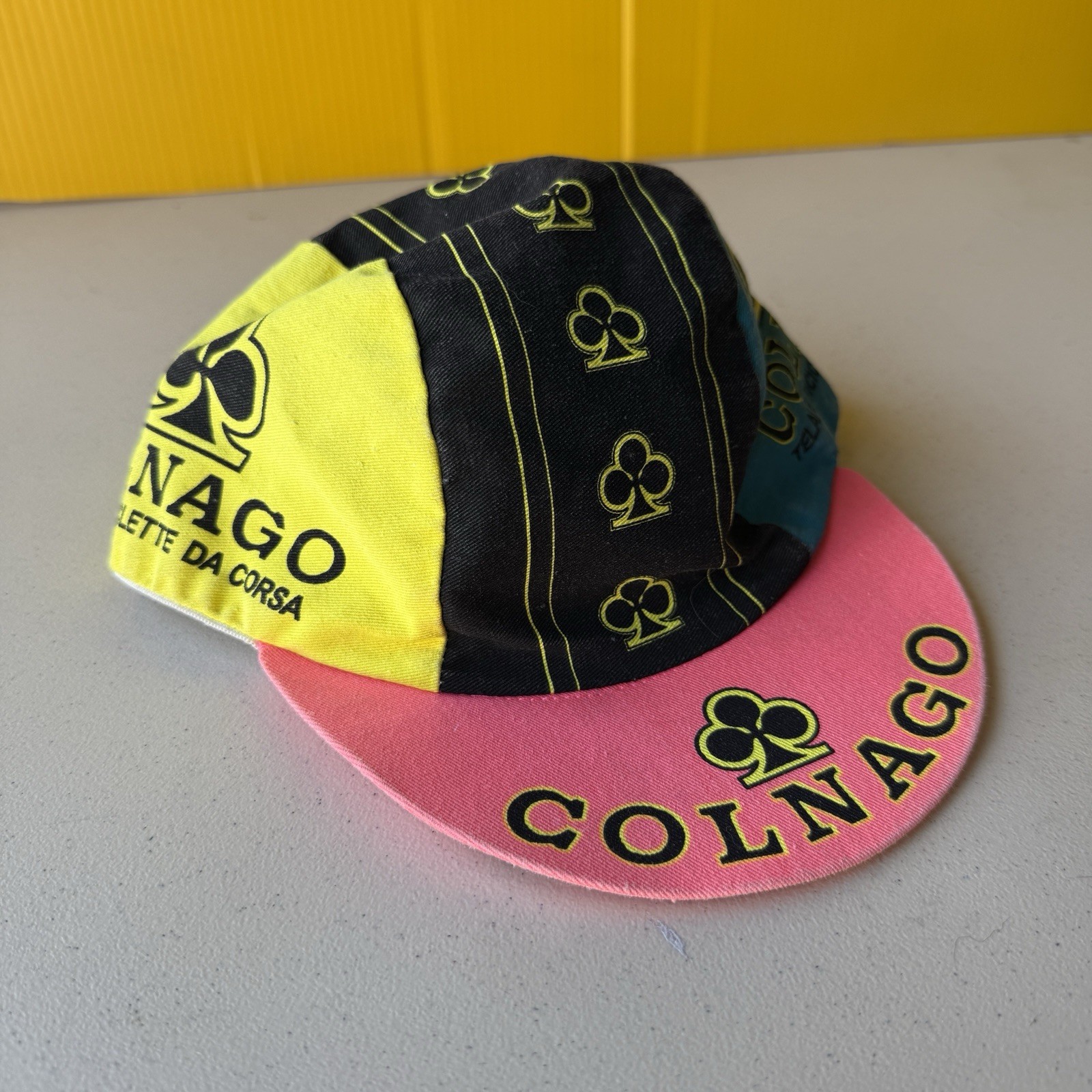 Vintage 1980s Colnago Telai E Biciclette DA Corsa Cycling Camp Cap Painters Hat
