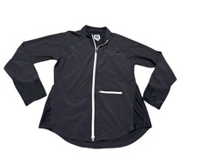 Footjoy Jacket Womens Med Black Full Zip Lightweight Performance Golf Outdoors