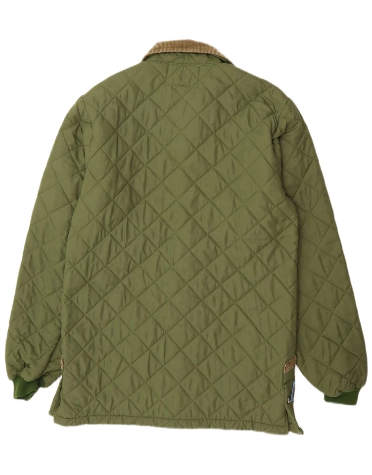 HUSKY Mens Quilted Jacket UK 36 Small Green Nylon BY10 - Image 2 of 3