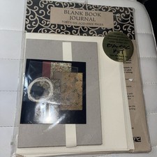 DIY Journal Kit Blank Book Decorative Paper, Bookcloth, 46 Acid Free Pages NEW
