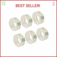 Liaogo 6 Rolls Transparent Tape Refills Rolls, Clear Tape, 3/4 x 1000 in, 1 in C