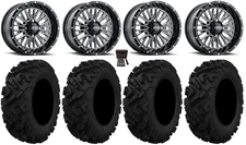 ITP Momentum 14" Wheels Milled 29" HD-K Tires Kawasaki Mule Pro FXT  KRX
