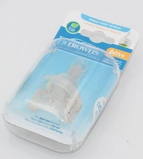 2 Pack Dr. Brown's Natural Flow Narrow Silicone Bottle Nipple Level 3 6m+ No 332