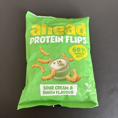 Ahead Protein Flips Sour Cream and Onion 1 Pack  Neu Ungeöffnet Glutenfrei Vegan