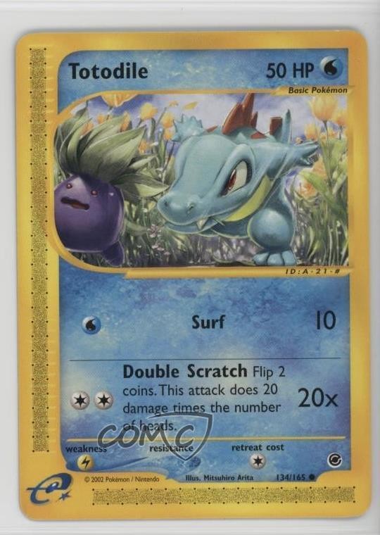 Totodile Pokemon e-Card Series Expedition #134 2002