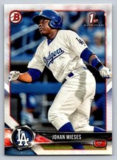 2018 BOWMAN PROSPECTS #BP19 JOHAN MIESES ROOKIE RC LOS ANGELES DODGERS