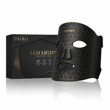 EVFOFO Red Light Therapy Mask for Face, 7 Colors Black