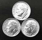 1951  P-D-S 10c SILVER Roosevelt Dimes.  BU/BU/UNC  Year Set. see notes  (R198)