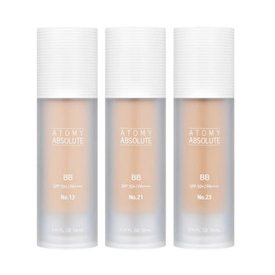 ATOMY Absolute BB Cream SPF 50+ PA++++ 33ml 33ml / 1.11 FL. oz 3 Colors K-Beauty