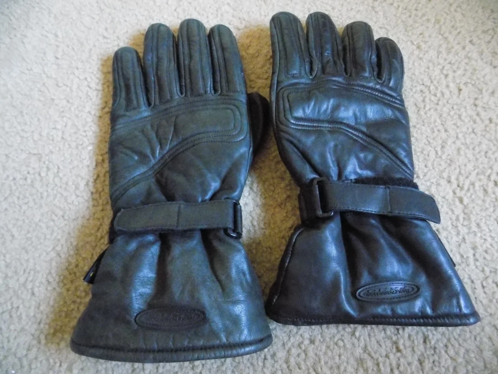 Men's Harley Davidson Leather Thermolite Lined Riding Motorcycle Gloves LARGE