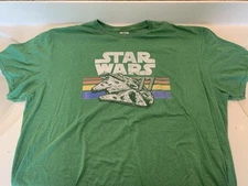Delta Apparel STAR WARS Green T-Shirt Men's 2XL XXL Short Sleeve Graphic Tee