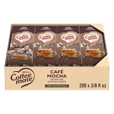 Nestle Coffee mate Coffee Creamer, Cafe Mocha, 0.375 fl oz Tubs (Pack of 200)